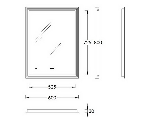 зеркало KERAMA MARAZZI TECNO 60 с часами